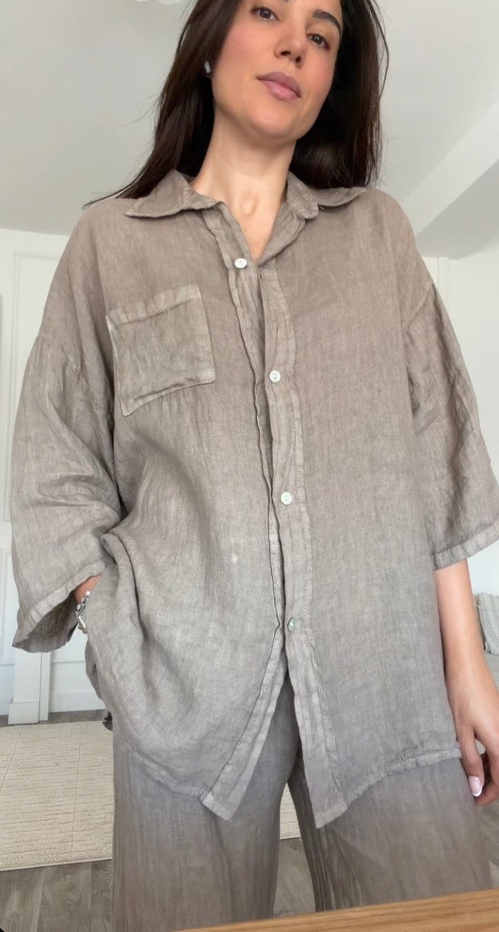 Ensemble Lin taupe BE ICONIIC