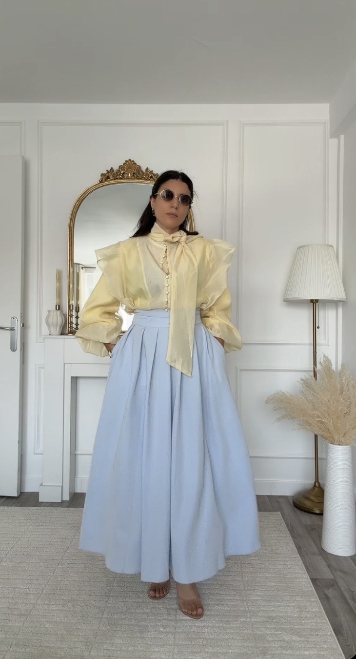 jupe Capri bleu ciel